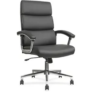 LLR 20018 | Lorell Leather High-back Chair - Black Bonded