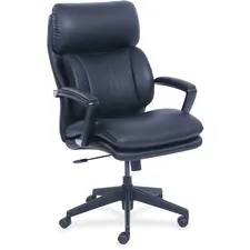 Lorell LLR 48847 Incite Managerial Chair - Black Bonded Leather Seat -