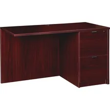 Lorell LLR PR2442RMY Prominence 2.0 Mahogany Laminate Right Return - 2