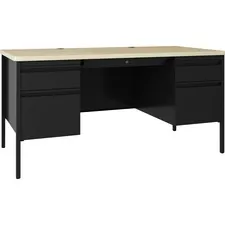 Lorell LLR 03155 Fortress Double-pedestal Teacher's Desk - 60 X 29.5 X