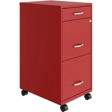 Lorell LLR 00060RD Soho Boxfilefile Mobile File Cabinet - 14.3 X 18 X 