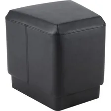 Lorell LLR 86938 Contemporary 17 Rectangular Foot Stool - Black Polyur