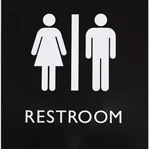 LLR 02654 | Lorell Restroom Sign - 1 Each - 8 Width x 8