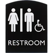 Lorell LLR 02673 Restroom Sign - 1 Each - 6.8 Width X 8.5 Height - Rec