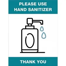 Lorell LLR 00254 Please Use Hand Sanitizer Sign - 1 Each - Please Use 