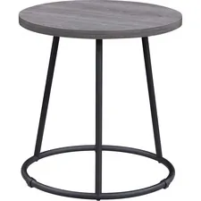 Lorell LLR 16262 Round Side Table - Round Top - Powder Coated Four Leg