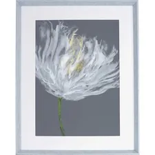 Lorell LLR 04478 White Flower Design Framed Abstract Art - 27.50 X 35.