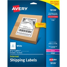 Avery AVE 18126 Averyreg; Trueblock Shipping Label - Permanent Adhesiv