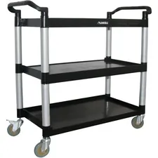 Lorell LLR 03610 X-tra Utility Cart - 3 Shelf - Dual Handle - 300 Lb C