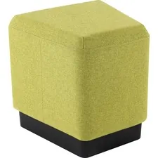 Lorell LLR 86939 Contemporary 17 Rectangular Foot Stool - Green Fabric