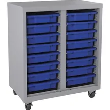 Lorell LLR 71103 Pull-out Bins Mobile Storage Tower - 18 X 15 X 38 X 3