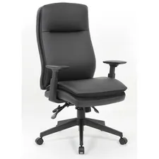 Lorell LLR 03206 Premium Vinyl High-back Executive Chair - High Back -