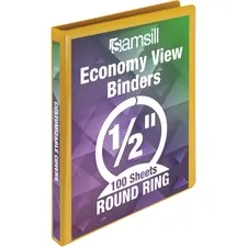 Samsill SAM 18515 Economy 12 Round Ring View Binder - 12 Binder Capaci