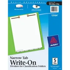 Avery AVE 13164 Averyreg; Tab Divider - 5 X Divider(s) - Write-on Bott