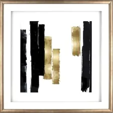 Lorell LLR 04477 Blocks Design Framed Abstract Artwork - 29.50 X 29.50