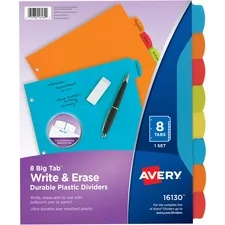 Avery AVE 16130 Averyreg; Big Tab Write  Erase Durable Plastic Divider