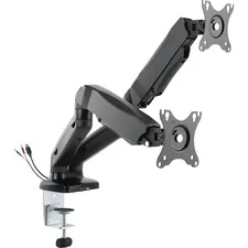 Lorell LLR 99801 Mounting Arm For Monitor - Black - Yes - 2 Display(s)