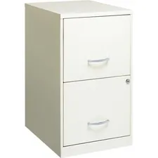 Lorell LLR 14341WE Soho 18 2-drawer File Cabinet - 14.3 X 18 X 24.5 - 