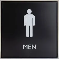 Lorell LLR 02658 Restroom Sign - 1 Each - Men Printmessage - 8 Width X