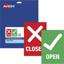 Avery AVE 83070 Averyreg; Surface Safe Openclosed Tablechair Decals - 