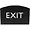 Lorell Lorell Exit Sign - 1 Each - 4.5 Width x 6.8 Height -