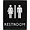 LLR 02663 | Lorell Restroom Sign - 1 Each - 6.4 Width x 8.5