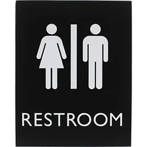 LLR 02663 | Lorell Restroom Sign - 1 Each - 6.4 Width x 8.5