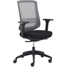 Lorell LLR 21570 Swap Midback Mesh Chair - Black Seat - Nylon Frame - 