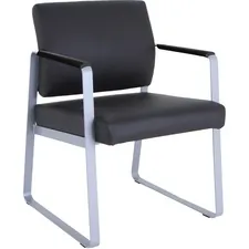 Lorell LLR 66996 Healthcare Seating Guest Chair - Silver Powder Coated