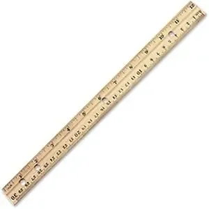 LEO 77120 | Charles Leonard CLI Metal Edge 12 Wood Ruler