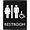 LLR 02664 | Lorell Restroom Sign - 1 Each - 6.4 Width x 8.5