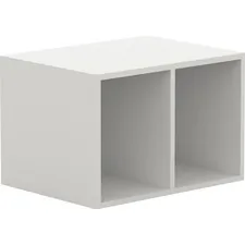 Lorell LLR 42403 White Double Cubby Storage Base Adder Unit - 23.6 Wid