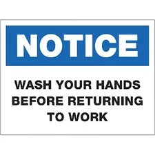 Lorell LLR 00251 Notice Wash Hands Sign - 1 Each - Notice Printmessage