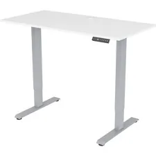 Lorell LLR 03621 Height-adjustable 2-motor Desk - White Rectangle Top 