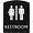 Lorell Lorell Restroom Sign - 1 Each - 6.8 Width x 8.5