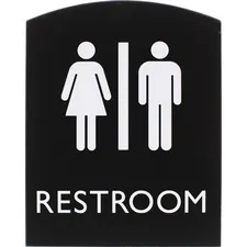 Lorell LLR 02672 Restroom Sign - 1 Each - 6.8 Width X 8.5 Height - Rec