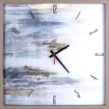 Lorell LLR 01718 Abstract Art Clock - Analog - Quartz - Brown