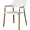 LLR 42960 | Lorell Wood Legs Stack Chairs - Plastic Seat