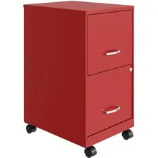 Lorell LLR 00061RD Soho Filefile Mobile File Cabinet - 14.3 X 18 X 26.