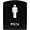 Lorell Lorell Restroom Sign - 1 Each - Men Print/Message -