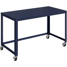 Lorell LLR 18335 Mobile Desk - Rectangle Top - 48 Table Top Length X 2