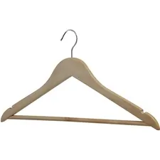 Lorell LLR 01066 Wooden Coat Hanger - For Coat, Clothes, Garment - Woo