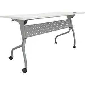 LLR 60744 | Lorell White Laminate Flip Top Training Table