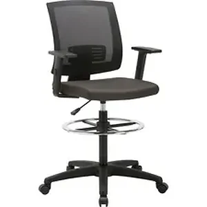 LLR 41849 | Lorell SOHO Fabric Seat Mid-back Stool - 27.3 x