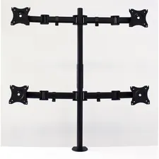 Lorell LLR 03165 Mounting Arm For Monitor - Black - 4 Display(s) Suppo