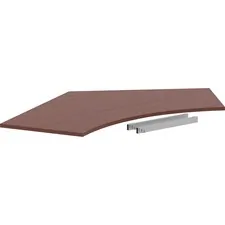 Lorell LLR 16248 Relevance Series 120 Curve Panel Top - Mahogany Recta