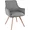 LLR 68560 | Lorell Gray Flannel Guest Chair with Wood Legs
