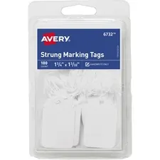 Avery AVE 06732 Averyreg; Strung White Marking Tags - 1.75 Length X 1.