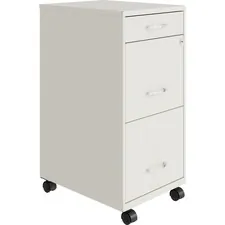 Lorell LLR 00060WE Soho Boxfilefile Mobile File Cabinet - 14.3 X 18 X 