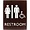 LLR 02664BR | Lorell Restroom Sign - 1 Each - 6.4 Width x